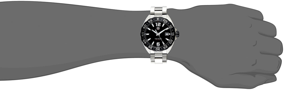  Shop Authentic Tag Heuer Formula 1 Quartz Black Dial Silver Steel Strap Watch for Men - WAZ1110.BA0875 - Luxxuri