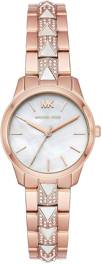  Shop Authentic Michael Kors Runway Mercer Mother of Pearl White Dial Two Tone Steel Strap Watch For Women - MK6674 - Luxxuri