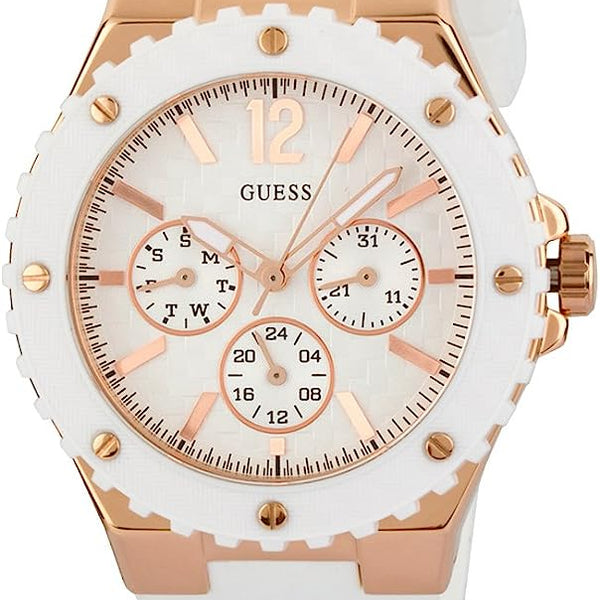  Shop Authentic Guess Overdrive Analog White Dial White Rubber Strap Watch for Women - W10614L2 - Luxxuri