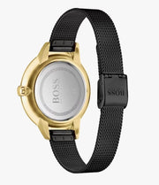  Shop Authentic Hugo Boss Symphony Black Dial Black Mesh Bracelet Watch for Women - 1502601 - Luxxuri