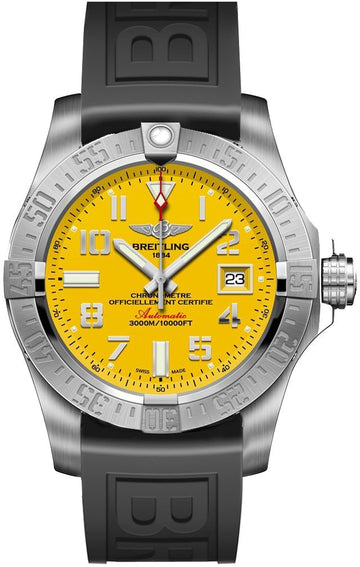  Shop Authentic Breitling Avenger II Seawolf Yellow Dial Mens Watch - A1733110/I519/153S - Luxxuri
