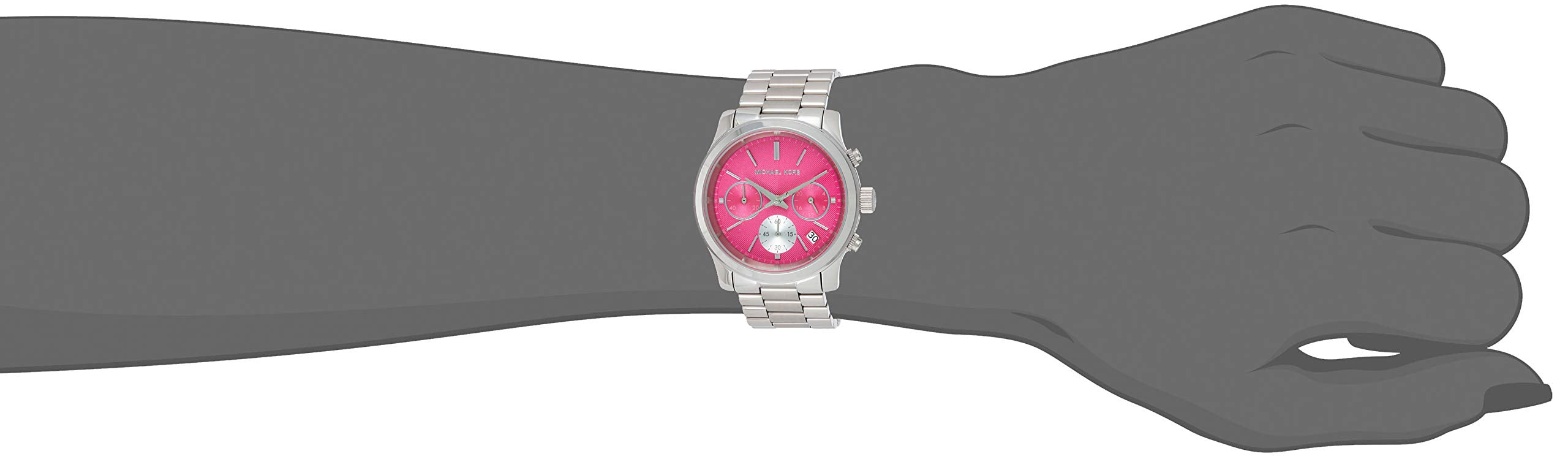  Shop Authentic Michael Kors Runway Chronograph Pink Dial Silver Steel Strap Watch for Women - MK6160 - Luxxuri