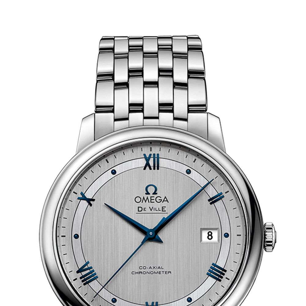  Shop Authentic Omega De Ville Prestige Co-Axial Rhodium Silver Dial Silver Steel Strap Watch for Men - 424.10.40.20.02.001 - Luxxuri
