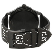  Shop Authentic Gucci G Timeless Ghost Black Dial Black Leather Strap Watch For Men - YA1264018 - Luxxuri