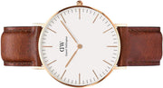  Shop Authentic Daniel Wellington Classic St. Mawes White Dial Brown Leather Strap Watch for Men - DW00100035 - Luxxuri