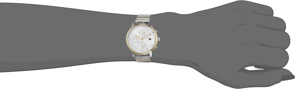  Shop Authentic Tommy Hilfiger Blake Silver Dial Two Tone Steel Strap Watch for Women - 1781908 - Luxxuri