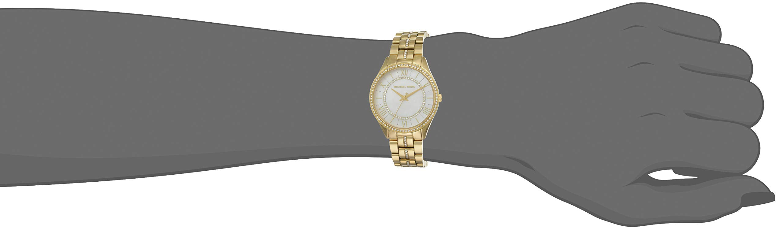  Shop Authentic Michael Kors Lauryn Mother of Pearl White Dial Gold Steel Strap Watch for Women - MK3899 - Luxxuri