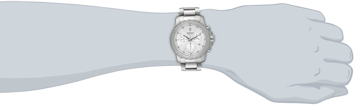  Shop Authentic Movado Series 800 Chronograph Silver Dial Silver Steel Strap Watch For Men - 2600111 - Luxxuri