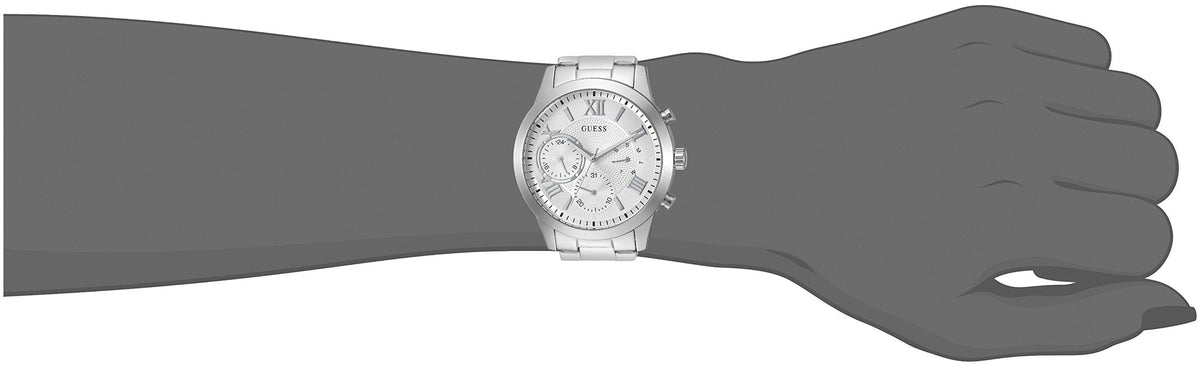  Shop Authentic Guess Hendrix Silver Dial Silver Steel Strap Watch for Men - GW0066G1 - Luxxuri