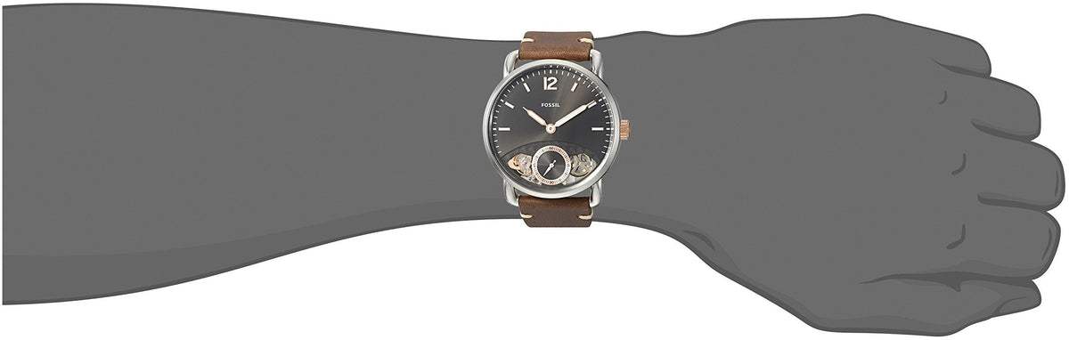  Shop Authentic Fossil The Commuter Twist Black Dial Brown Leather Strap Watch for Men -  ME1165 - Luxxuri