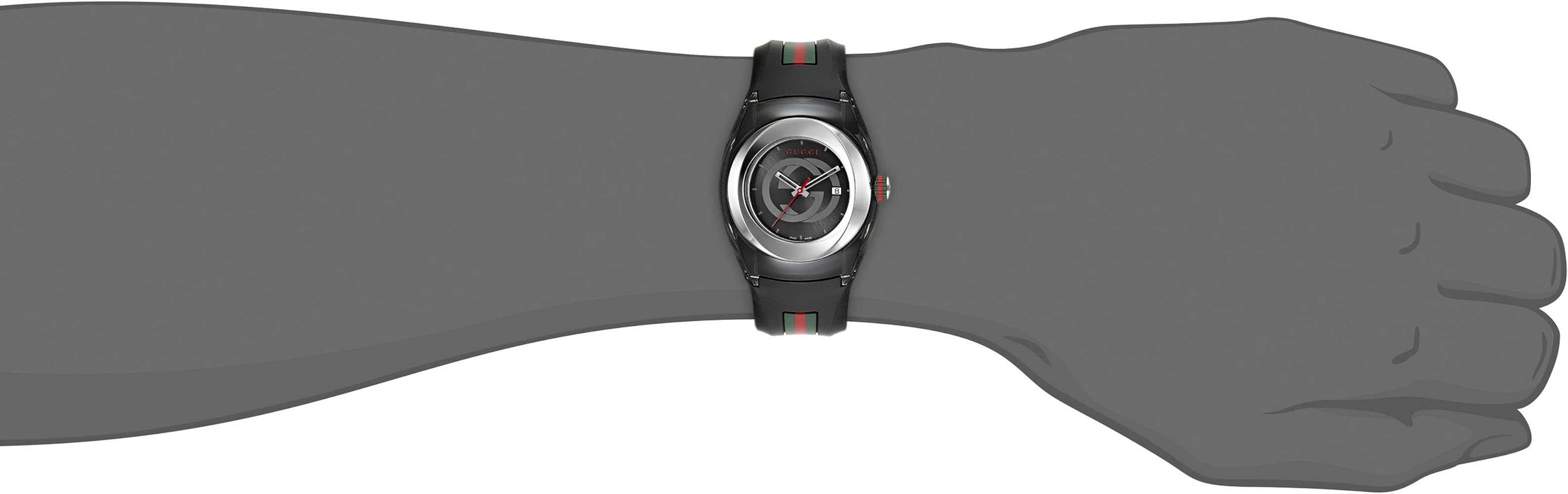  Shop Authentic Gucci Sync Quartz Black Dial Black Rubber Strap Watch For Men - YA137301 - Luxxuri