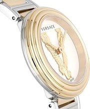  Shop Authentic Versace Virtus Quartz White Dial Two Tone Steel Strap Watch For Women - VET300721 - Luxxuri