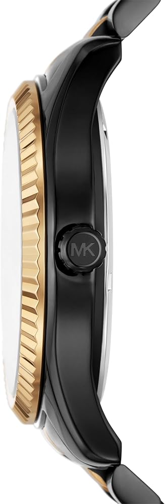  Shop Authentic Michael Kors Lexington Quartz Black Dial Two Tone Steel Strap Watch For Men - MK8948 - Luxxuri