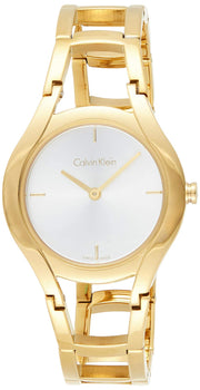  Shop Authentic Calvin Klein Class White Dial Gold Steel Strap Watch for Women - K6R23526 - Luxxuri