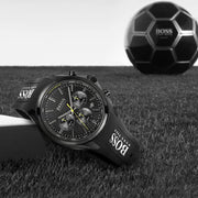  Shop Authentic Hugo Boss Distinct Black Dial Black Silicone Strap Watch for Men - 1513859 - Luxxuri