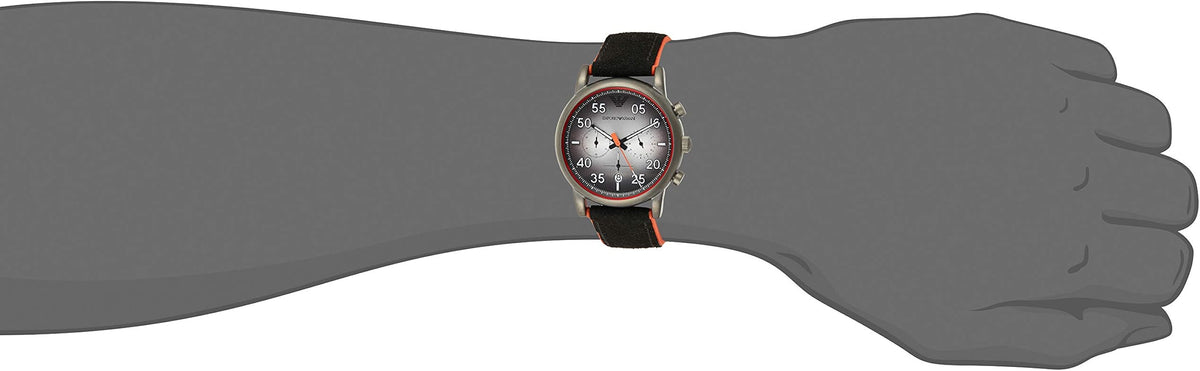  Shop Authentic Emporio Armani Chronograph Quartz Grey Dial Black Leather Strap Watch For Men - AR11174 - Luxxuri