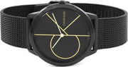  Shop Authentic Calvin Klein Minimal Black Dial Black Mesh Bracelet Watch for Men - K3M214X1 - Luxxuri
