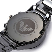  Shop Authentic Emporio Armani Ceramica Chronograph  Black Dial Black Strap Watch For Men - AR1452 - Luxxuri