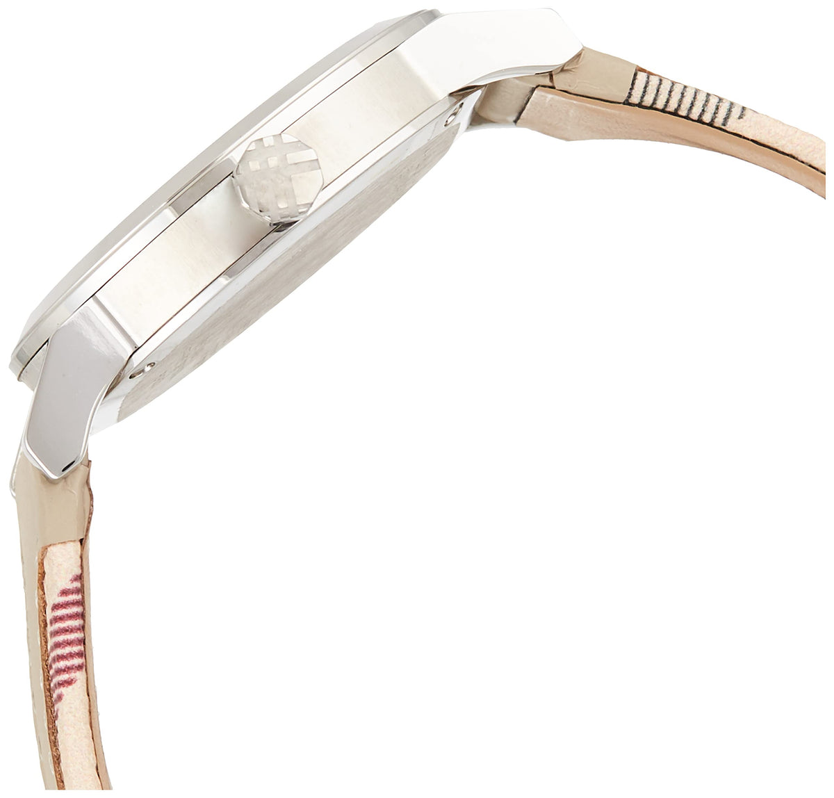  Shop Authentic Burberry The City White Dial Beige Leather Strap Watch for Women - BU9132 - Luxxuri