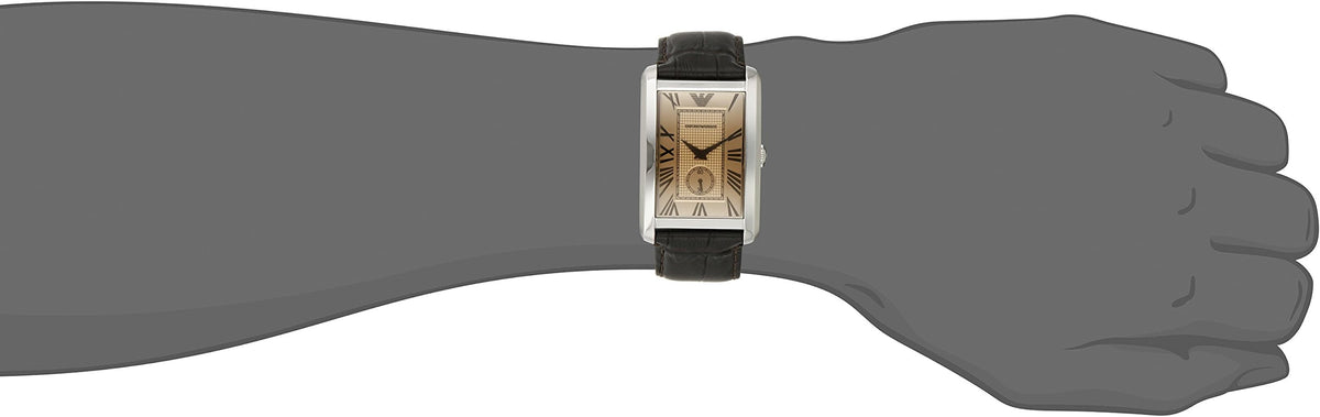  Shop Authentic Emporio Armani Classic Brown Dial Brown Leather Strap Watch For Men - AR1605 - Luxxuri