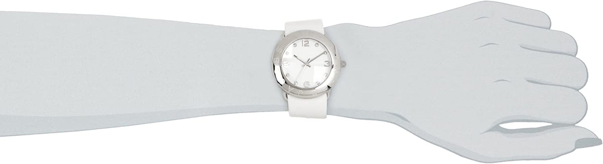  Shop Authentic Marc Jacobs Amy White Dial White Leather Strap Watch for Women - MBM1136 - Luxxuri