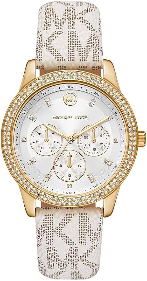  Shop Authentic Michael Kors Tibby Multifunction Silver Dial White Leather Strap Watch For Women - MK6967 - Luxxuri