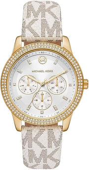  Shop Authentic Michael Kors Tibby Multifunction Silver Dial White Leather Strap Watch For Women - MK6967 - Luxxuri