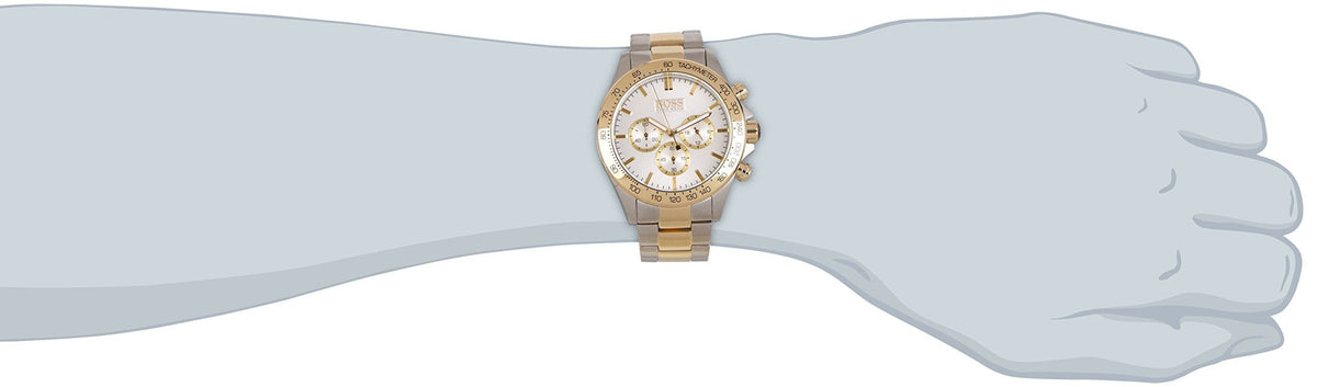 Shop Authentic Hugo Boss Ikon Chronograph Silver Dial Two Tone Steel Strap Watch for Men - 1512960 - Luxxuri
