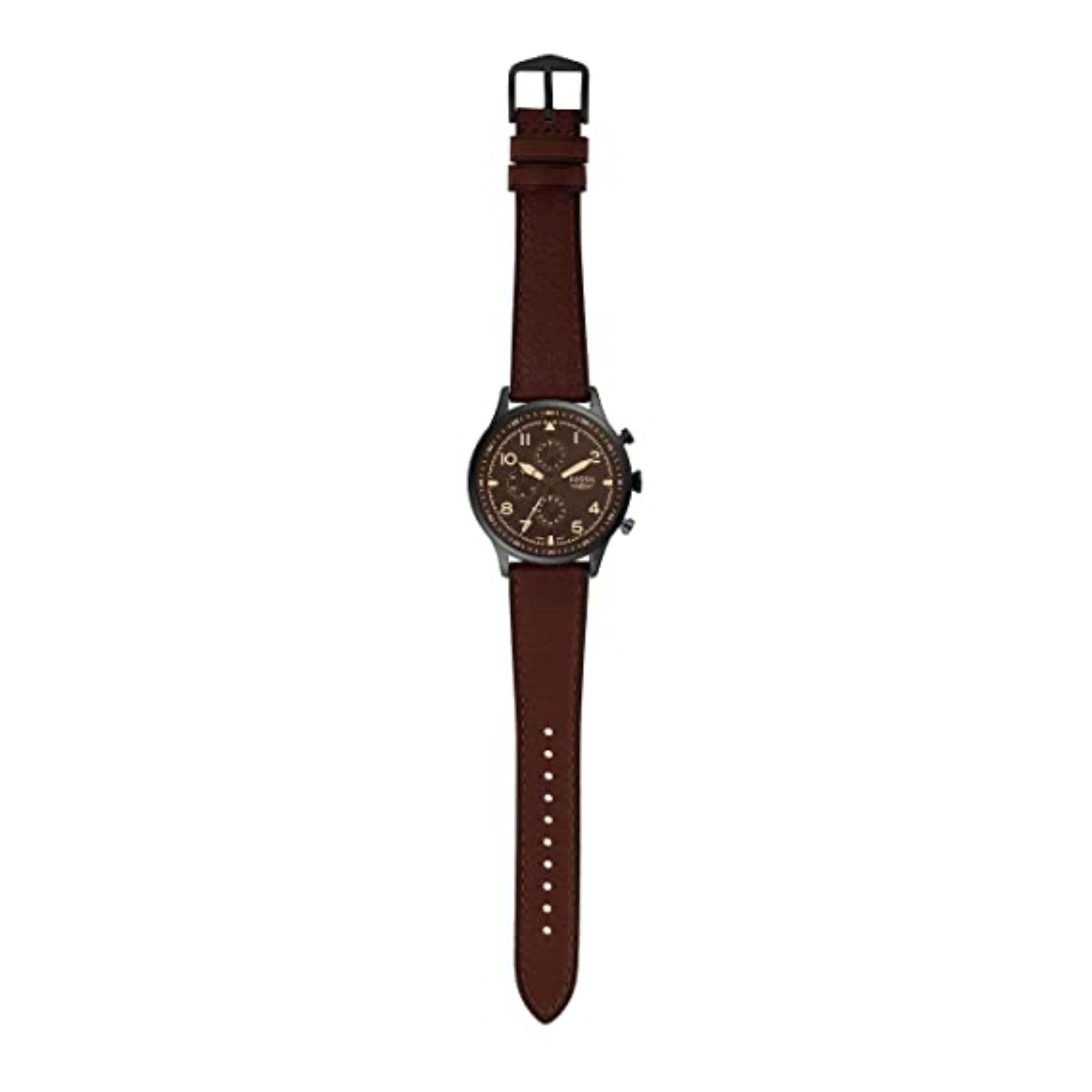  Shop Authentic Fossil Retro Pilot Chronograph Brown Dial Brown Leather Strap Watch for Men - FS5833 - Luxxuri