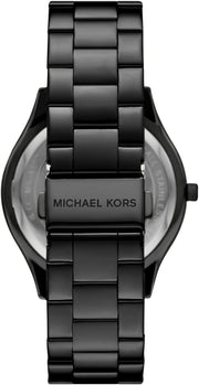  Shop Authentic Michael Kors Slim Runway Analog Black Dial Black Steel Strap Watch For Women - MK4734 - Luxxuri
