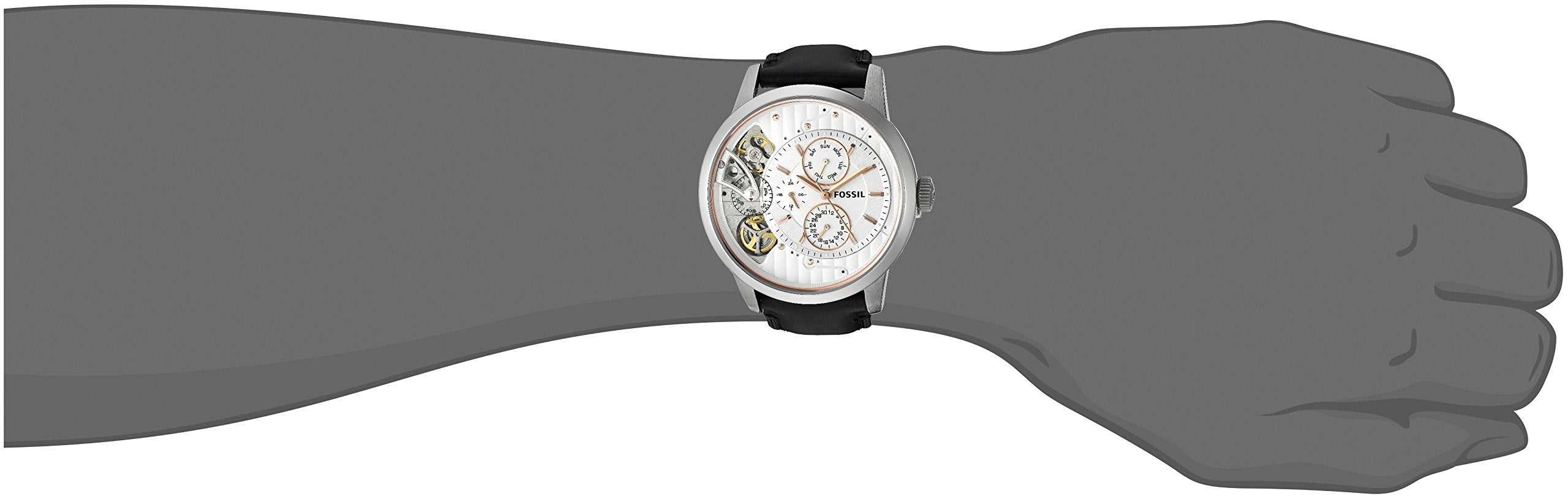  Shop Authentic Fossil Townsman Twist Multifunction White Dial Black Leather Strap Watch for Men - ME1164 - Luxxuri