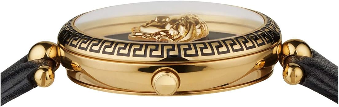  Shop Authentic Versace Palazzo Empire Black Dial Black Leather Strap Watch for Women - VCO020017 - Luxxuri