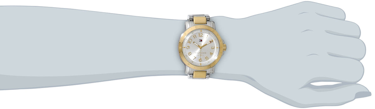  Shop Authentic Tommy Hilfiger Damen Silver Dial Two Tone Steel Strap Watch for Women - 1781398 - Luxxuri