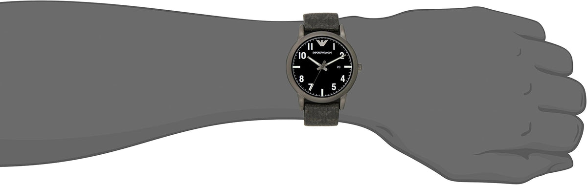  Shop Authentic Emporio Armani Luigi Quartz Black Dial Black Silicon Strap Watch For Men - AR11071 - Luxxuri