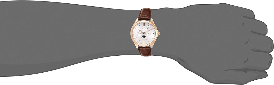  Shop Authentic Tommy Hilfiger Oliver Chronograph White Dial Brown Leather Strap Watch for Men - 1791306 - Luxxuri