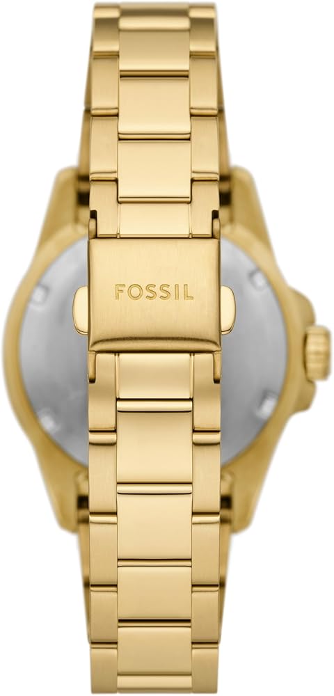  Shop Authentic Fossil Blue Dive Three Hand White Dial Gold Steel Strap Watch For Women - ES5350 - Luxxuri