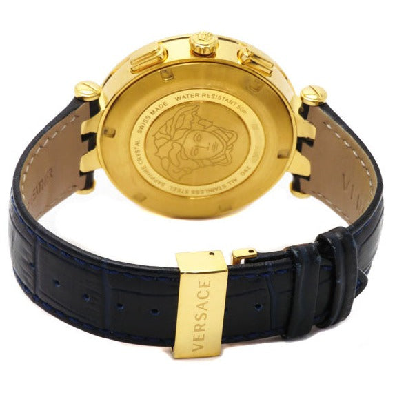  Shop Authentic Versace Race GMT Blue Dial Blue Leather Strap Watch For Men - 29G70D282 - Luxxuri