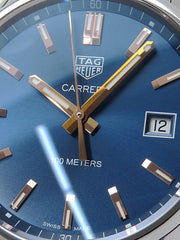  Shop Authentic Tag Heuer Carrera Quartz Blue Dial Silver Steel Strap Watch for Women - WAR1112.BA0601 - Luxxuri