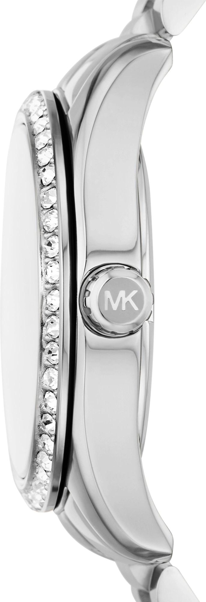  Shop Authentic Michael Kors Lexington Lux Three Hand Mother of Pearl Silver Dial Silver Steel Strap Watch for Women - MK7445 - Luxxuri
