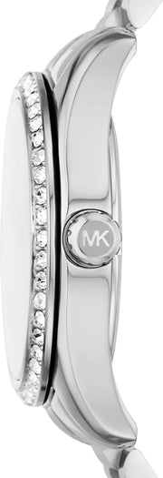  Shop Authentic Michael Kors Lexington Lux Three Hand Mother of Pearl Silver Dial Silver Steel Strap Watch for Women - MK7445 - Luxxuri