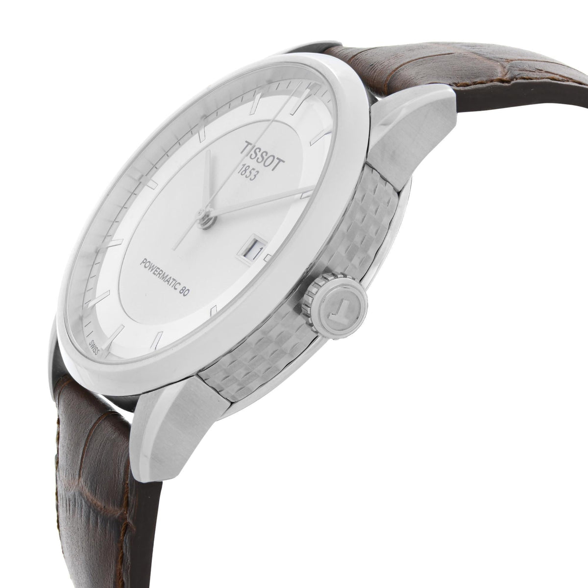 Shop Authentic Tissot Luxury Powermatic 80 Silver Dial Brown Leather Strap Watch For Men - T086.407.16.031.00 - Luxxuri