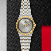  Shop Authentic Tudor Royal Diamonds Automatic Grey Dial Two Tone Steel Strap Watch for Men - M28603-0002 - Luxxuri