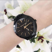  Shop Authentic Michael Kors Slim Runway Black Dial Black Steel Strap Watch for Women - MK3317 - Luxxuri