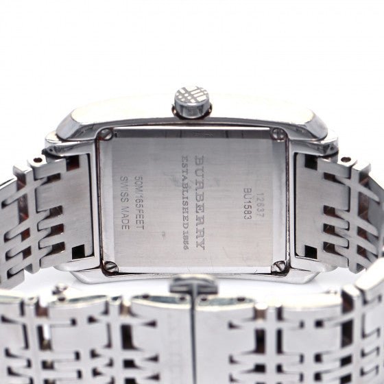  Shop Authentic Burberry Heritage Diamond White Dial Silver Stainless Steel Strap Watch for Women - BU1583 - Luxxuri