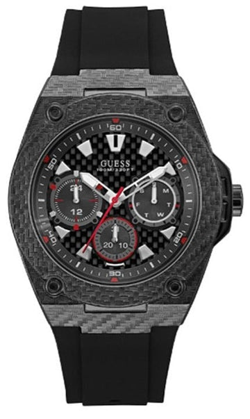  Shop Authentic Guess Legacy Black Dial Black Rubber Strap Watch For Men - W1048G2 - Luxxuri