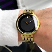  Shop Authentic Movado Esperanza Museum 39mm Black Dial Stainless Steel Watch For Men - 0607059 - Luxxuri