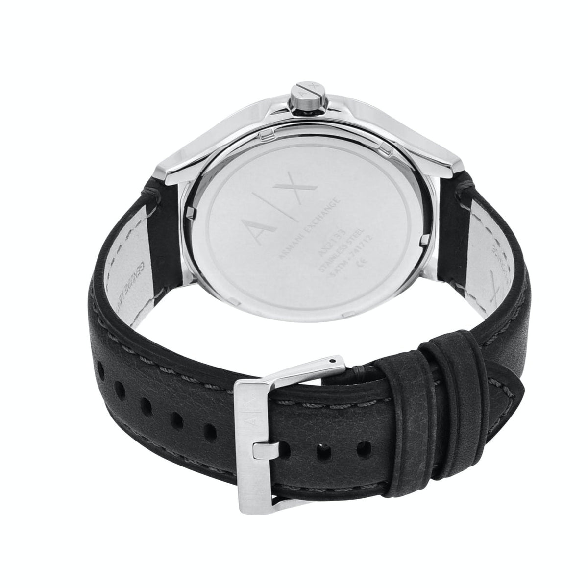  Shop Authentic Armani Exchange Hampton Chronograph Black Dial Black Leather Strap Watch For Men - AX2101 - Luxxuri