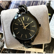  Shop Authentic Michael Kors Slim Runway Black Dial Black Steel Strap Watch for Women - MK3317 - Luxxuri