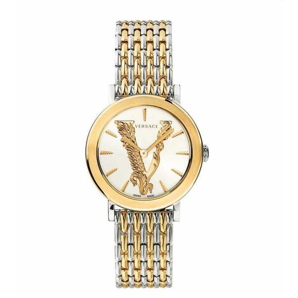  Shop Authentic Versace Virtus Quartz White Dial Two Tone Steel Strap Watch for Women - VEHC00719 - Luxxuri