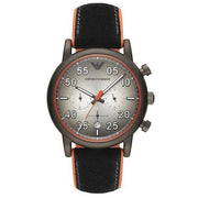  Shop Authentic Emporio Armani Chronograph Quartz Grey Dial Black Leather Strap Watch For Men - AR11174 - Luxxuri